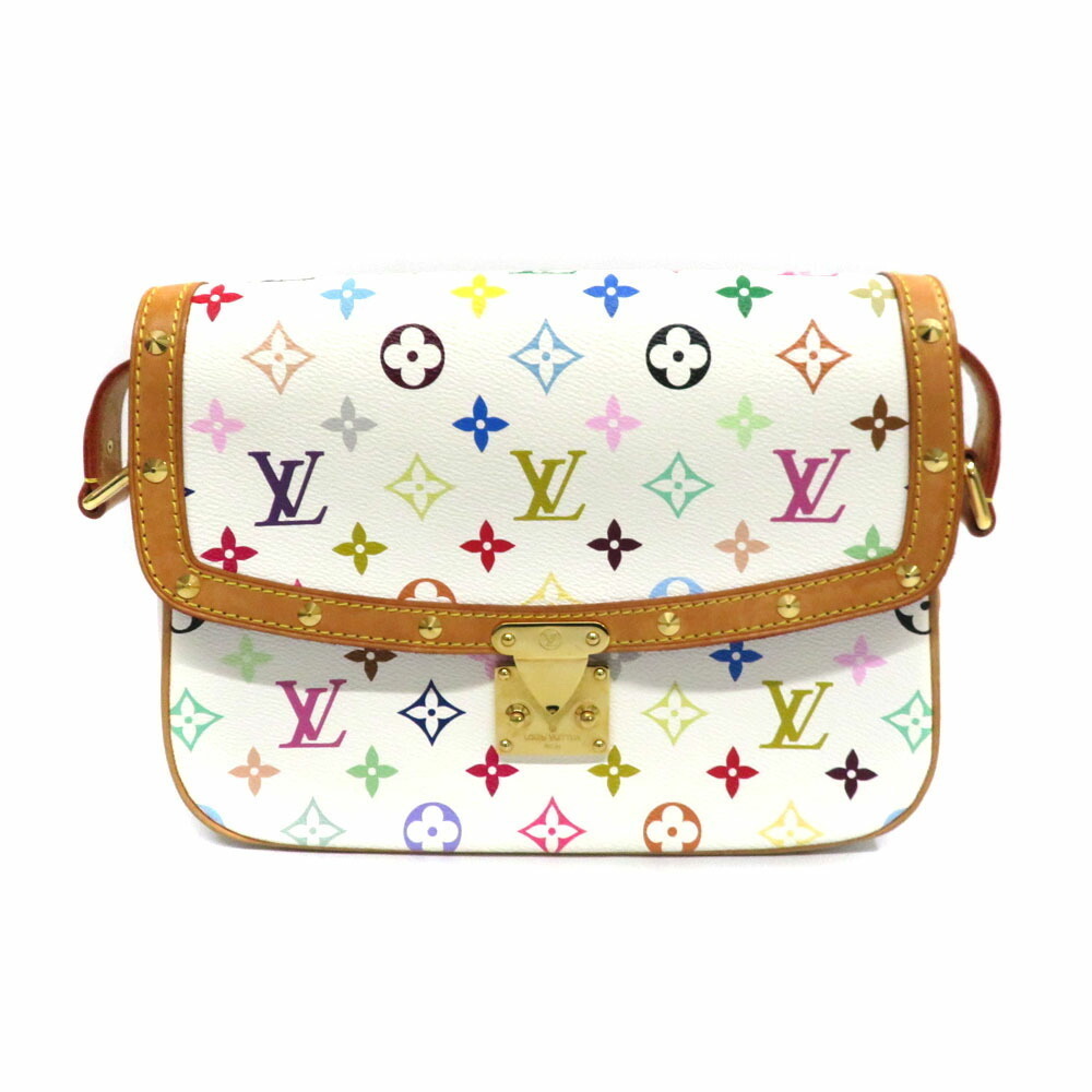 LOUIS VUITTON Sologne Shoulder Bag Monogram Multicolor Blanc White LV